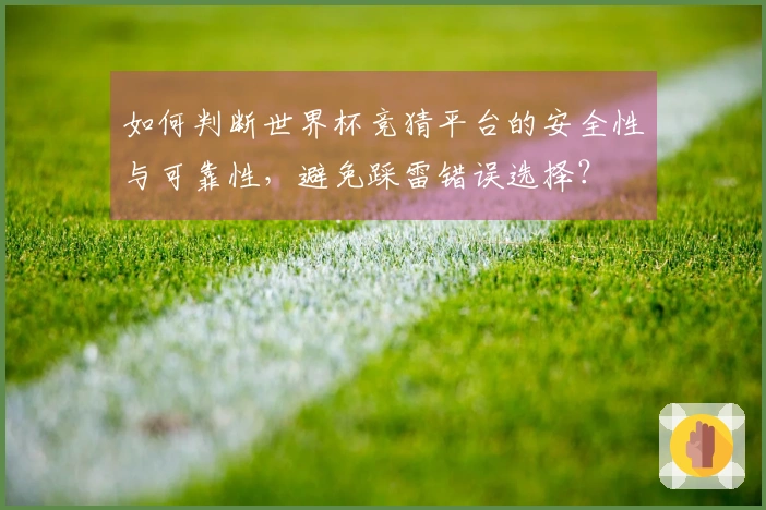 如何判断世界杯竞猜平台的安全性与可靠性，避免踩雷错误选择？